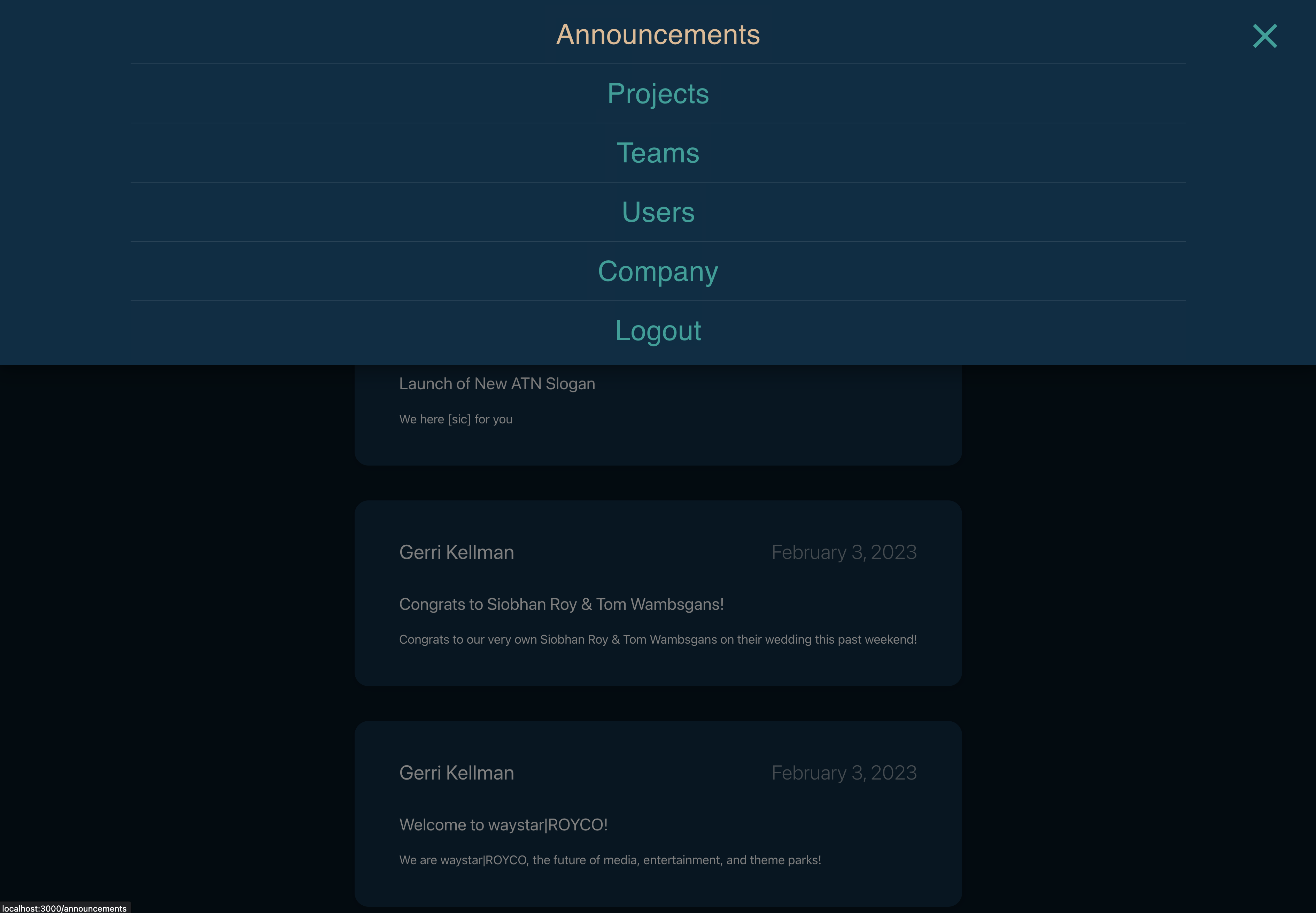 Project Management Application