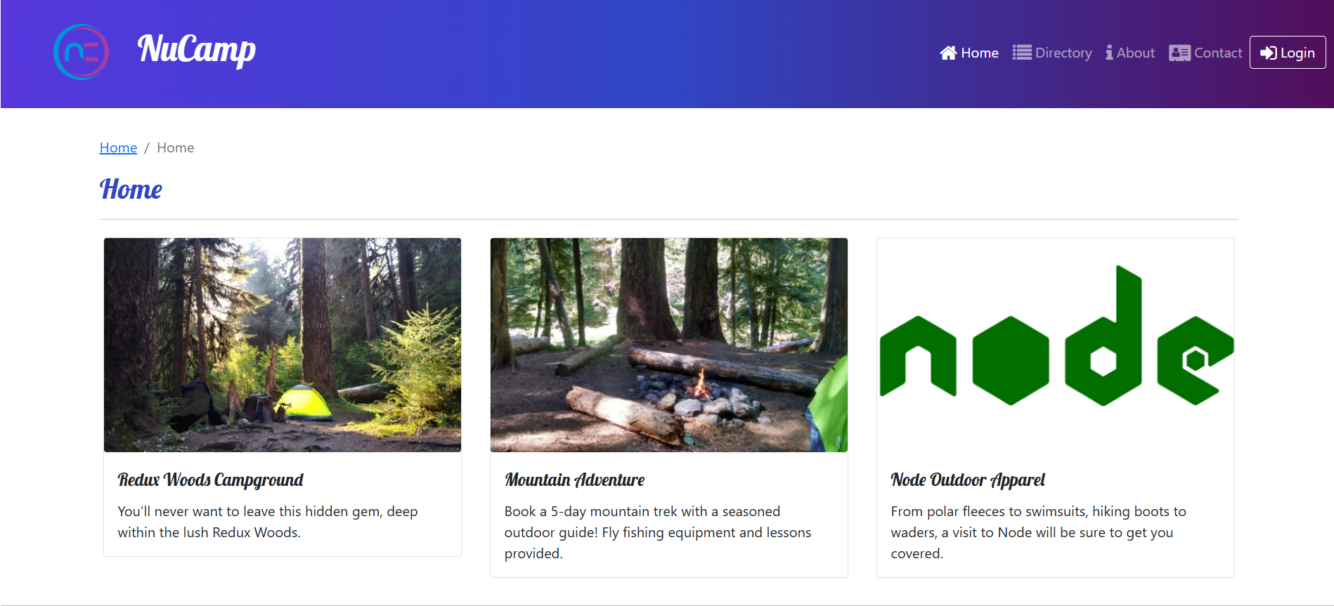 Nucamp React Site